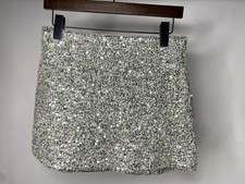 Zara Womens Medium Tweed Sequin Mini Skirt Co...