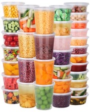 72 Sets 144-Piece Deli Containers with Lids, 32/16/8 oz X 24 Set Each