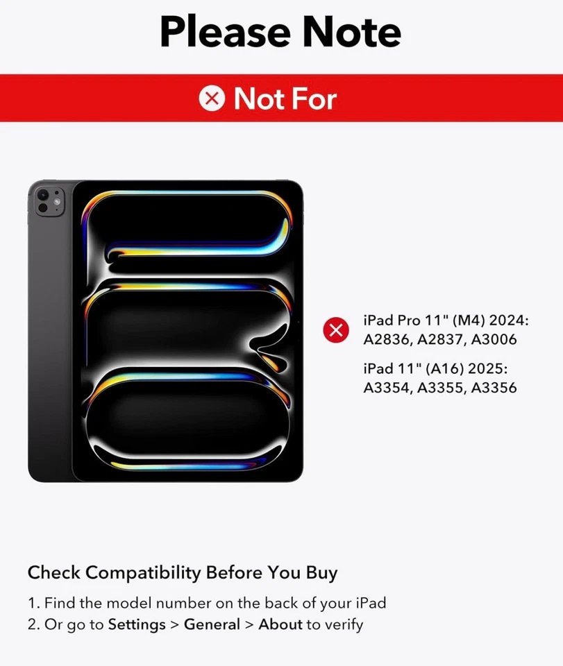 iPad Air11 inch Case with Keyboard(M3/M2,2025/2024)iPad Pro11(4th/3rd/2nd/1st) - Image 3 of 4