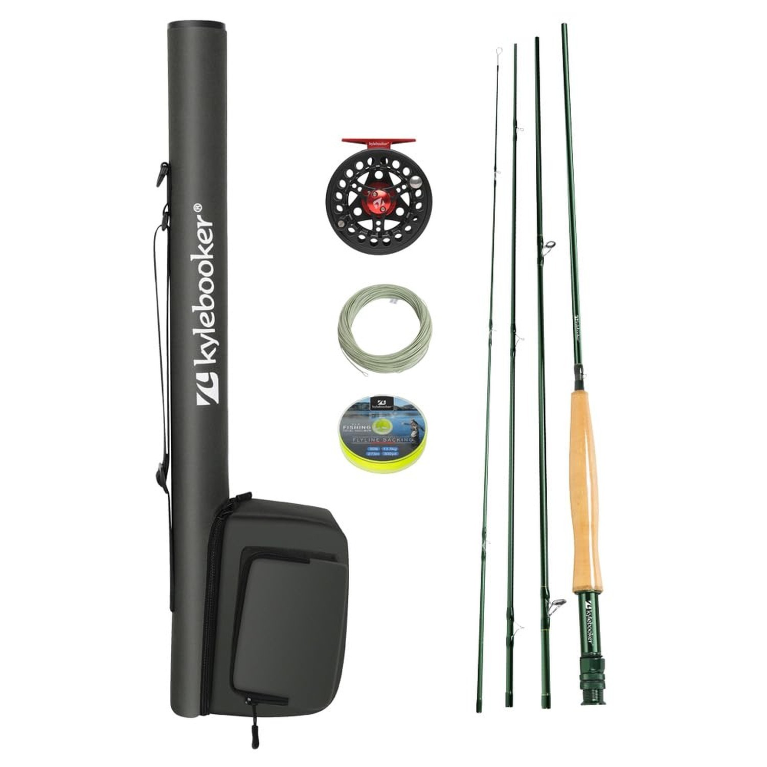 Kylebooker Fly Fishing Rod with Reel Combo Kit 3/4/5/6/7/8 W