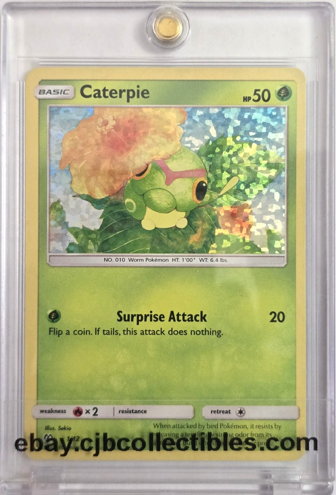 Pokémon CATERPIE 1/12 Holo Rare McDonald's Promos 2019 - Light Play 🍒