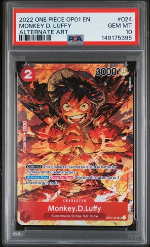 2022 One Piece OP01-Romance Dawn Monkey D. Luffy #024 Alt Art PSA 10 GEM MINT
