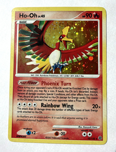 2007 Pokemon Ho-Oh LV.45 Holo Diamond & Pearl - Secret Wonders 10/132