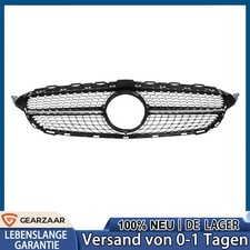 Grill K&uuml;hlergrill Diamant f&uuml;r Mercedes W205 C205 2015&ndash;2018 Schwarz Glanz Schwarz