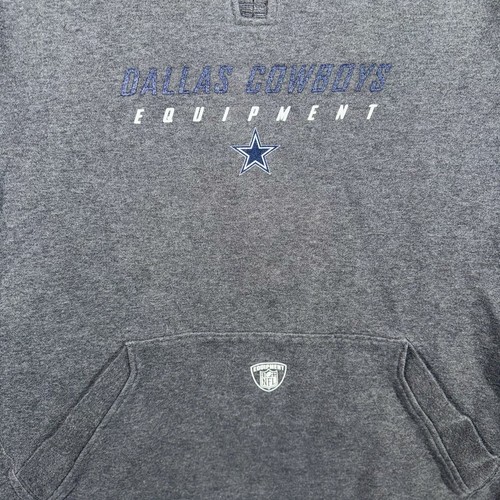 Dallas Cowboys NFL Reebok Mens Large Gray Pullover Hoodie Sweatshirt Football - Bild 13 von 13