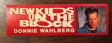 Donnie Wahlberg New Kids On The Block Bumper Sticker 1989 9.75&rdquo;x3&rdquo;
