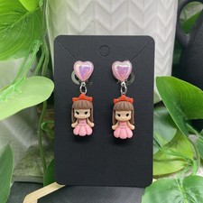 1.5  Disney Princess Aurora Inspired Clip-On Silver-tone Earring Set B7998