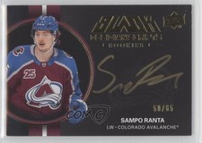 2021-22 SPx UD Black Obsidian Rookie Scripts Gold 50/65 Sampo Ranta Auto 0x50