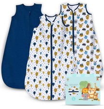 Baby Sleep Sack 12-18 Months - Lightweight 100 Cotton 2-Way Zipper TOG 0.5 I...
