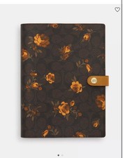 Coach Coach Notebook In Signature Canvas With Floral Print CCF40