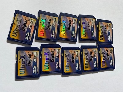 Lot 10pcs 256mb Ultra X Standard SD MEMORY CARD old SD Devices,palm,PDA camera