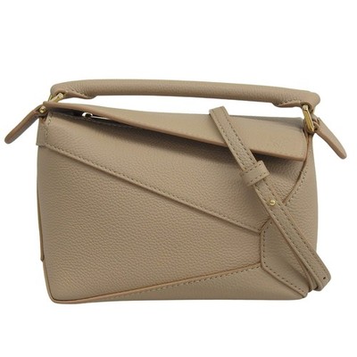 LOEWE 2-Way Puzzle Edge Mini Bag (Crossbody/Handbag) Shoulder Bag Calfskin beige