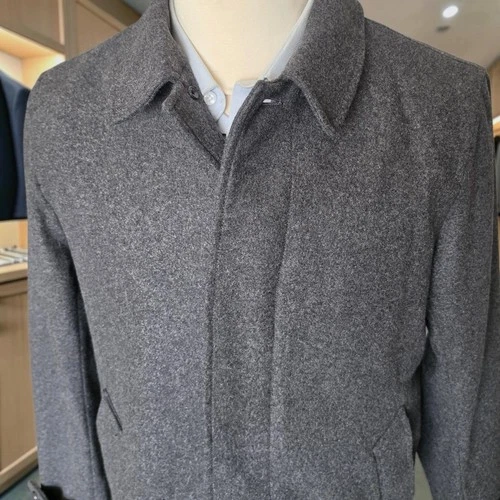 New Banana Republic Mario Bellucci Car Coat Overcoat Medium 38r Wool Blend image 5