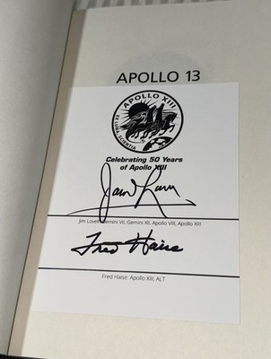 Apollo 13 book hand signed by Jim Lovell & Fred Haise - NASA astronauts