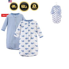 Unisex Baby Cotton Long-Sleeve Wearable Sleeping Bag, Sack, Blanket
