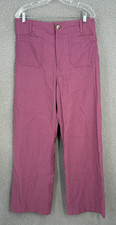 Anthropologie Colette Linen Pants Wide Leg Maeve Size 32T NEW Taupe