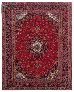 Amazing Hand Knotted Vintage Tribal Qashoun Wool Area Rug 13 x 10 Ft