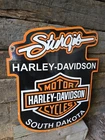 RARE VINTAGE HARLEY-DAVIDSON & STURGIS PORCELAIN SIGN - 28" X 26"
