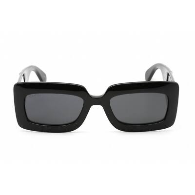 Gucci Women's Sunglasses Black Plastic Rectangular Full Rim Frame
