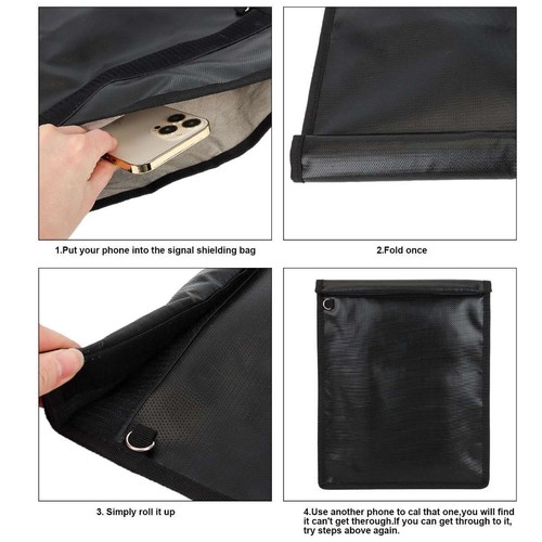 Faraday Bag Fireproof & Water Resistant Bag, Anti-Theft Hacking Pouch Case - Picture 6 of 15
