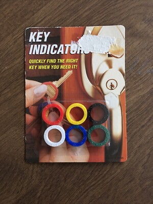 Key Indicators/ Organizers Colored~color Coded Key Rings NOS