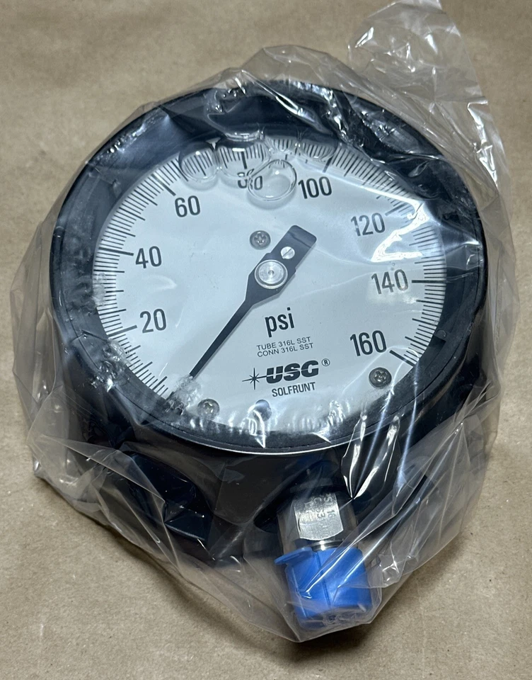 FACTORY NEW- OEM Ametek US Gauge Fig. 1981 170026XLG 4-1/2” Face, 1/2 ANPT LM - Image 3 of 4