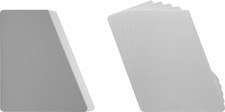 30 7" Record Bin Index Divider Cards - Sloped 7"x8-1/2" - White Standard 20mil