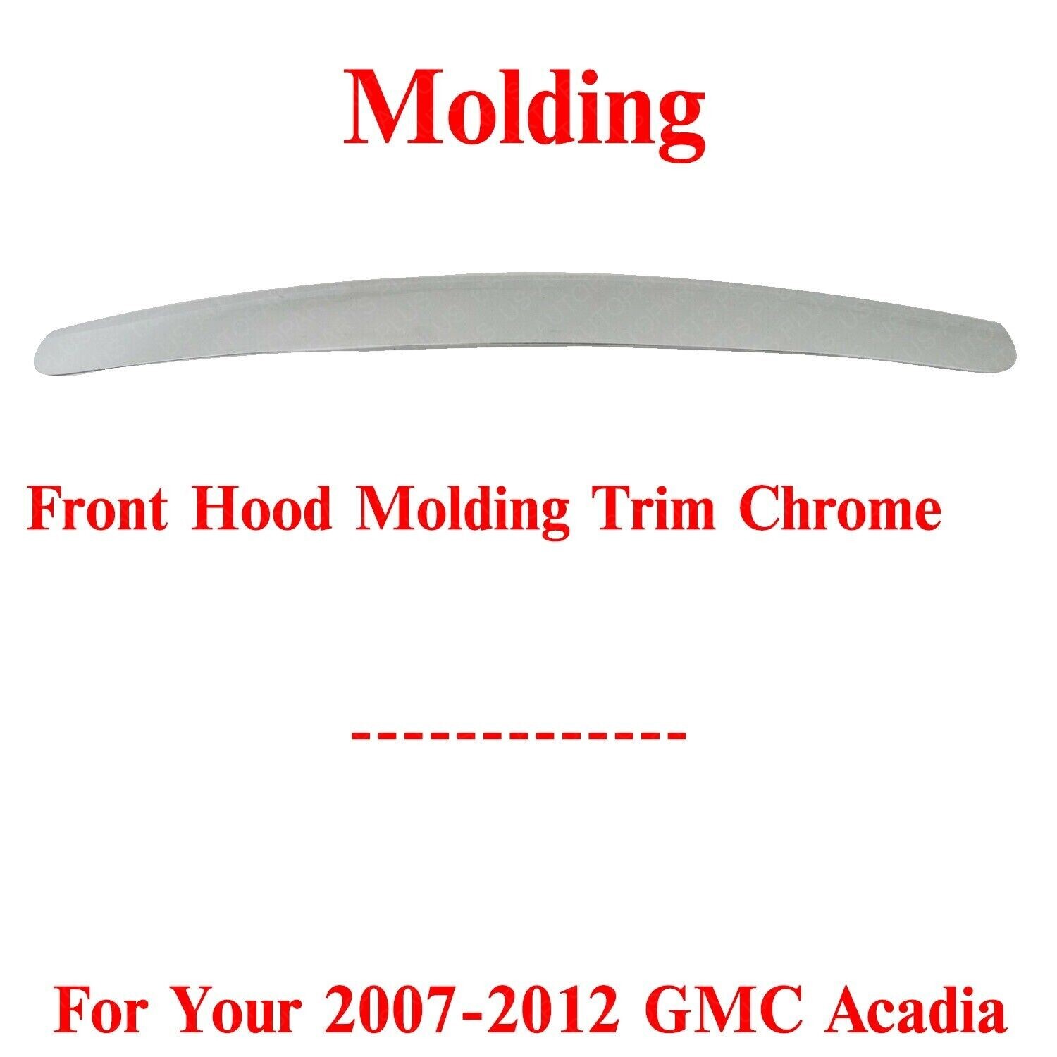 Front Hood Molding Trim Chrome For 20072012 GMC Acadia eBay