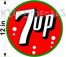 12" 7UP 7 UP (7UP403) COOLER POP soda coca cola machine decal