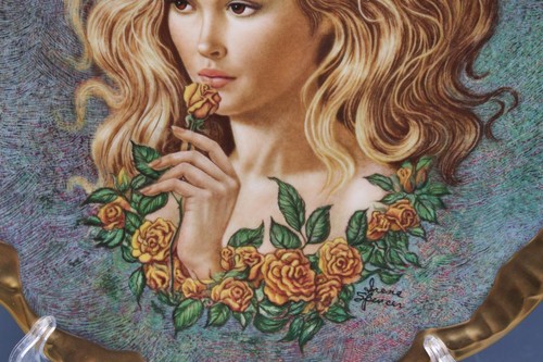Pickard Irene Spencer 2 Portrait Plates Wild Irish Rose & Yellow Rose of Texas - Picture 4 of 13
