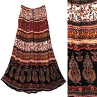 Indian Long Maxi Skirt For Women Broomstick Ethnic Hippie Retro Gypsy Falda P-8