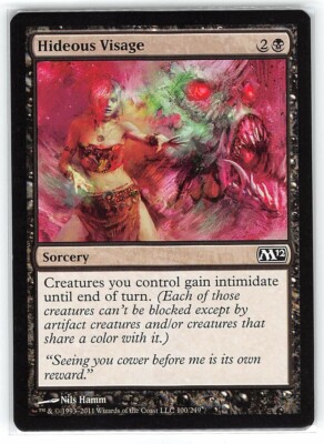 Hideous Visage *PLAYSET* Magic MtG x4 M12 SP