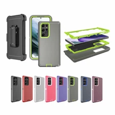 Samsung Galaxy S22 Ultra Heavy Duty Hybrid Defender Rugged Case with Holster