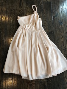 light pink one shoulder dress