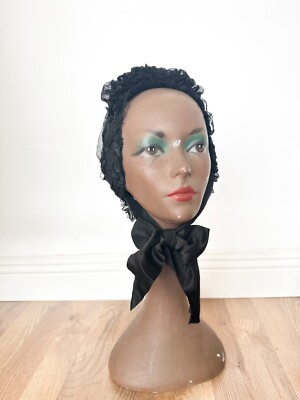 Antique, Vintage Bonnet, Hair Piece,Fascinator, Hair Piece from 1900s s-l400.jpg main image 2