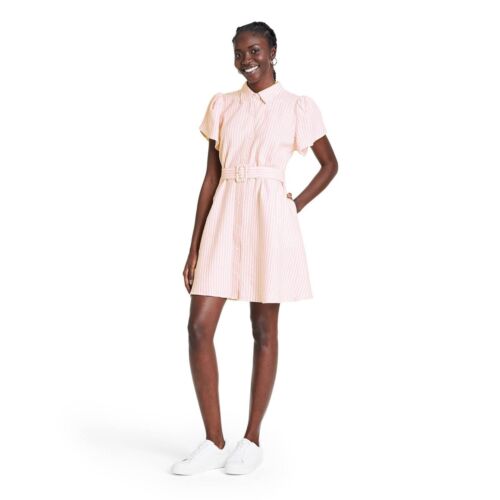 Alexis for Target Tulip Sleeve Pink & White Strip… - image 1