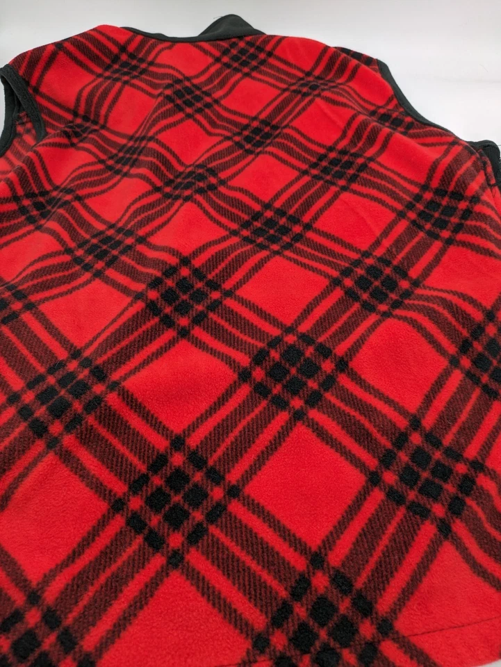 Красный и черный клетчатый женский жилет от Jane Ashley, размер 2 XL, флис - Изображение 3 из 4