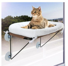 Cat Window Perch Hammock with Removable Plush Bed