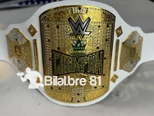 New Crown Jewel Championship Belt 4mm in white pure leather