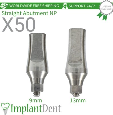 50x Straight Abut Dental Prosthetic NP Conical Connection Hex System 2.25mm