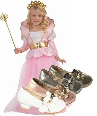 PRINCESS GIRLS CHILDRENS KIDS LITTLE HEEL DIAMANTE PARTY SHOES BRIDESMAID SANDALS SIZE