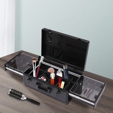 Professional Barber Portable Carry Travel Case Black Leatherette Clipper Trimmer
