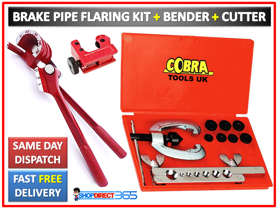 Metric Brake Pipe Flaring Kit Fuel Repair Tool Set With Tube Bender