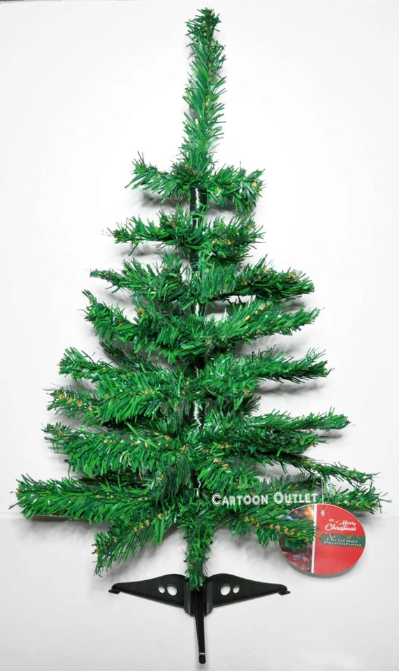 SMALL CHRISTMAS TREE GREEN ARTIFICIAL 2 FT TABLE TOP NATURAL STYLE PINE XMAS NEW - Image 2 of 4