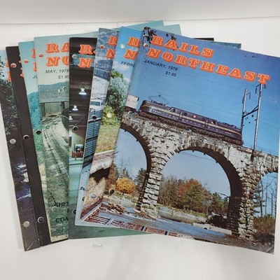 Rails Northeast Magazine Lot of 8 Jan-Aug 1978 Vintage Trains