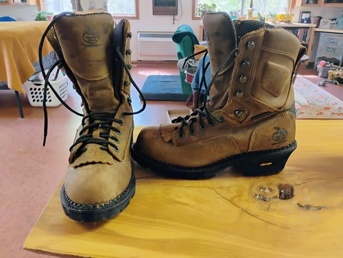 GEORGIA BOOT USA LOGGER COMPOSITE TOE WATERPROOF WORK BOOTS NEW