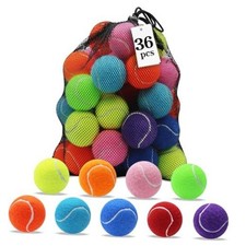 Tennis Balls,Practice Training Balls,Playing Ball for Dogs 36 Pack Multicolor