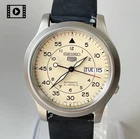 SEIKO 5 7S26-02J0 Military Beige Dial [US Stock] Vintage Mens Watch JAPAN N.Mint