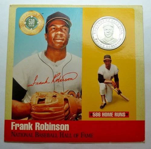 FRANK ROBINSON  Baseball Hall of Fame .999 Silver Proof Coin ROUND