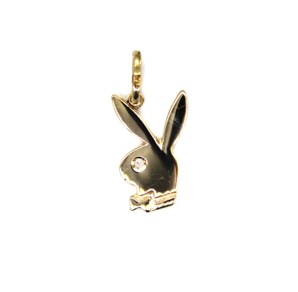 Anhänger Hase Playboy Diamant 585 Gelbgold Gold